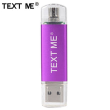 Load image into Gallery viewer, TEXT ME 64GB usb2.0 Pen Drive OTG USB Flash Drives 4GB 8GB 16GB 32GB pendrive USB stick

