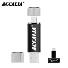 Load image into Gallery viewer, metal OTG 3 IN 1 Type-C pen drive 64GB flash usb memory 8GB pendrive 16GB 32GB usb flash drive 128GB OTG cle usb stick pen gift
