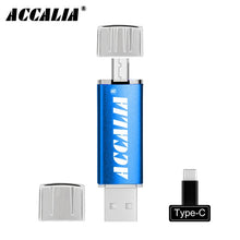 Load image into Gallery viewer, metal OTG 3 IN 1 Type-C pen drive 64GB flash usb memory 8GB pendrive 16GB 32GB usb flash drive 128GB OTG cle usb stick pen gift
