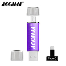 Load image into Gallery viewer, metal OTG 3 IN 1 Type-C pen drive 64GB flash usb memory 8GB pendrive 16GB 32GB usb flash drive 128GB OTG cle usb stick pen gift
