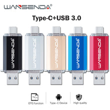 Load image into Gallery viewer, Hotsale WANSENDA OTG USB Flash Drive Type C Pen Drive 512GB 256GB 128GB 64GB 32GB 16GB USB Stick 3.0 Pendrive for Type-C Device
